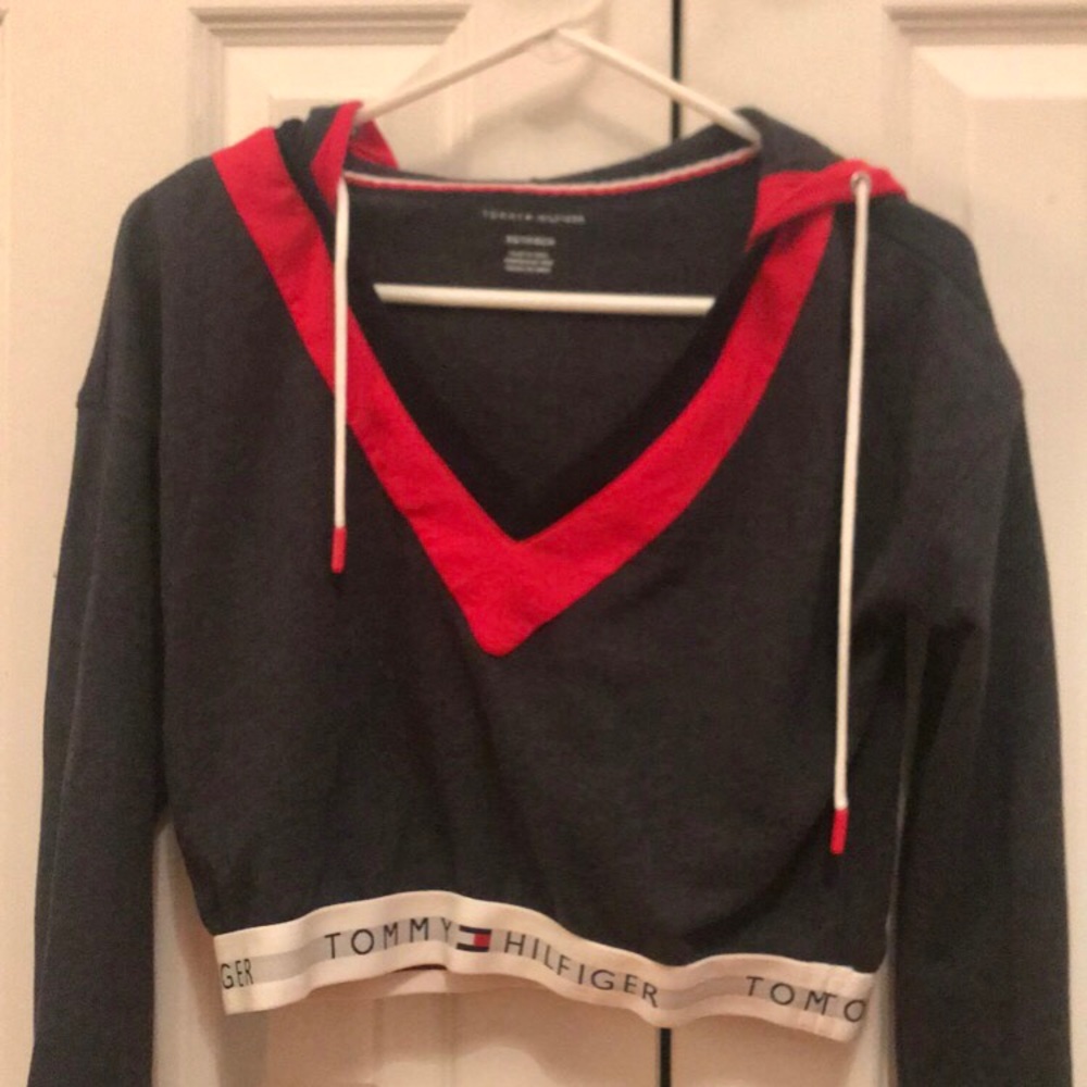 Urban Outfitters Tommy Hilfiger Cropped Hoodie